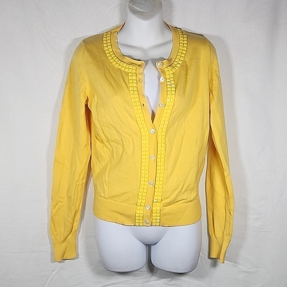 🤎 Womens Banana Republic Yellow Cardigan Size small
